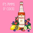 Pimm's O'Clock! Confetti-exploding Greetings Card