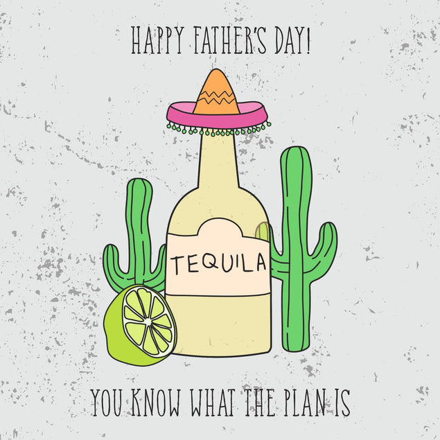 Father's Day Tequila Confetti-exploding Greetings Card