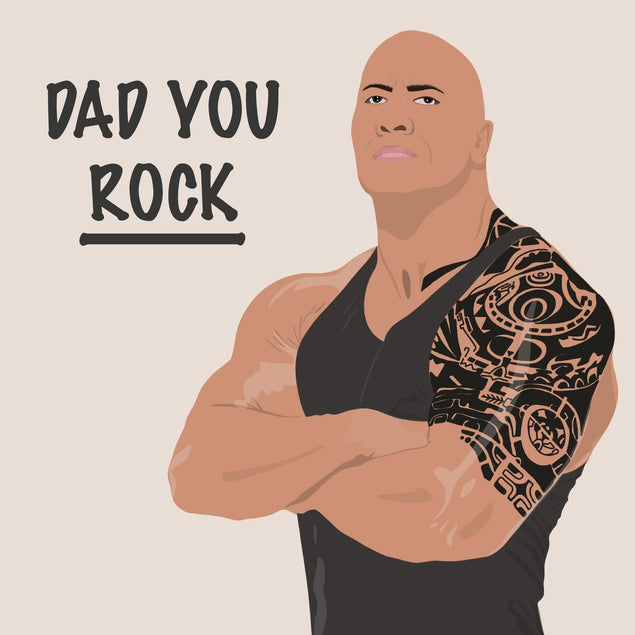 Dad You Rock Confetti-exploding Greetings Card