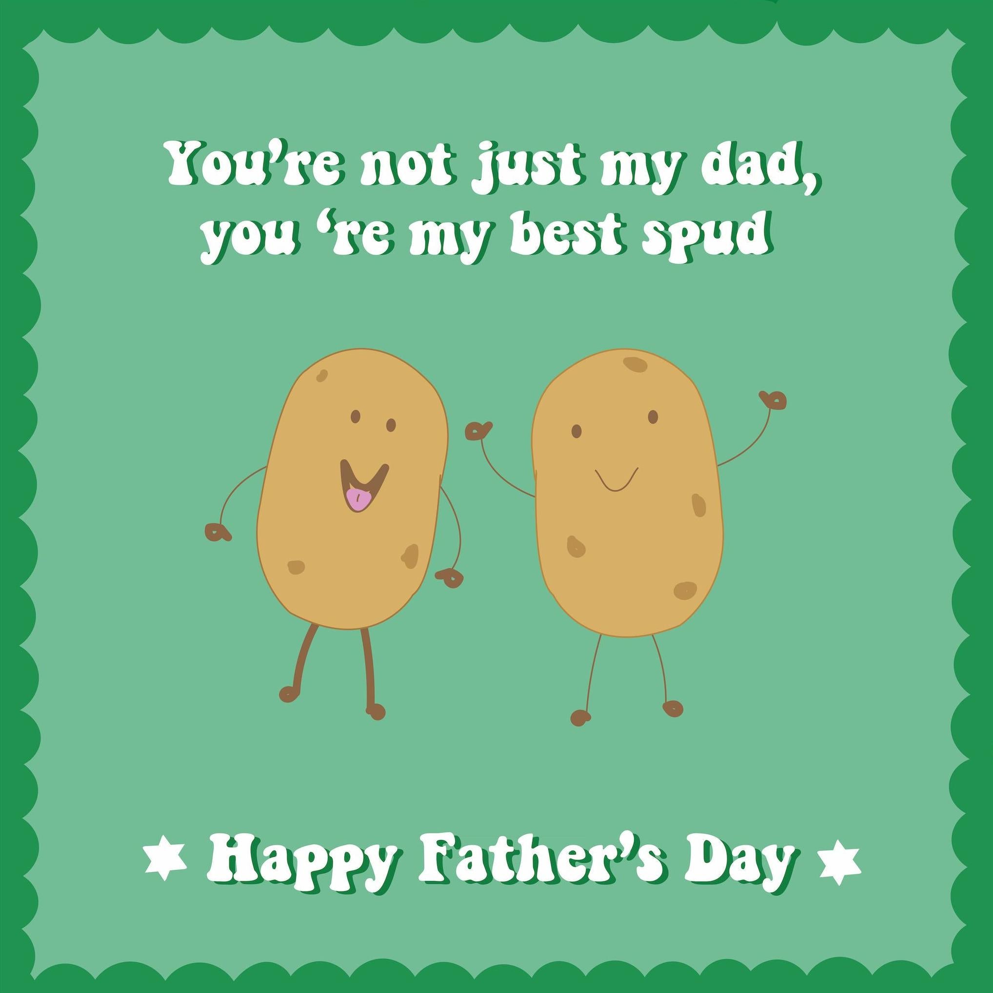You're My Best Spud Father's Day Confetti-exploding Greetings Card – Boomf