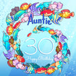 Whirlpool Fish Auntie 30th Birthday Confetti-exploding Greetings Card