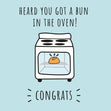 Bun In The Oven Confetti-exploding Greetings Card
