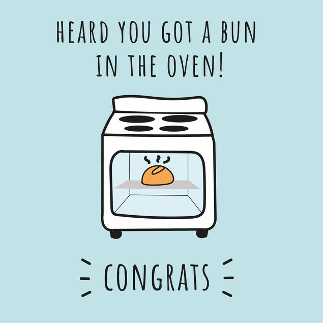 Bun In The Oven Confetti-exploding Greetings Card