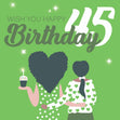 Wish You Happy 45th Birthday Confetti-exploding Greetings Card