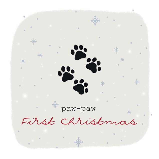 Happy First Christmas Four Little Paws Confetti-exploding Greetings Card