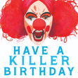 Killing Eve Clown Birthday Confetti-exploding Greetings Card