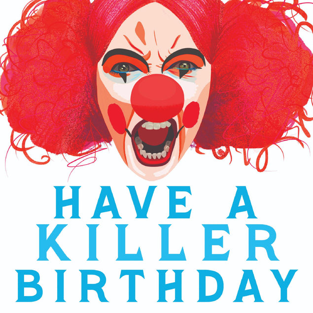 Killing Eve Clown Birthday Confetti-exploding Greetings Card