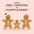 Happy First Christmas Mummy Daddy Confetti-exploding Greetings Card