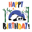 Cute Lovely Panda Happy Birthday Confetti-exploding Greetings Card