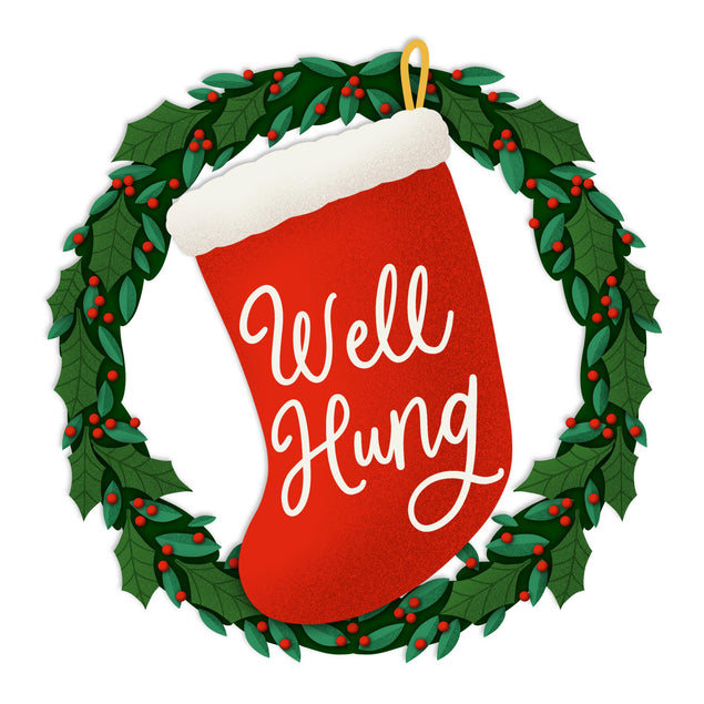 Well Hung Christmas Confetti-exploding Greetings Card