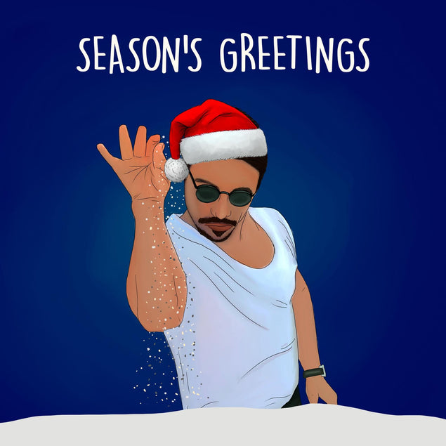 Salt Bae Christmas Confetti-exploding Greetings Card