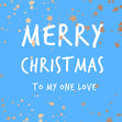Merry Christmas Love Silver Stars Confetti-exploding Greetings Card