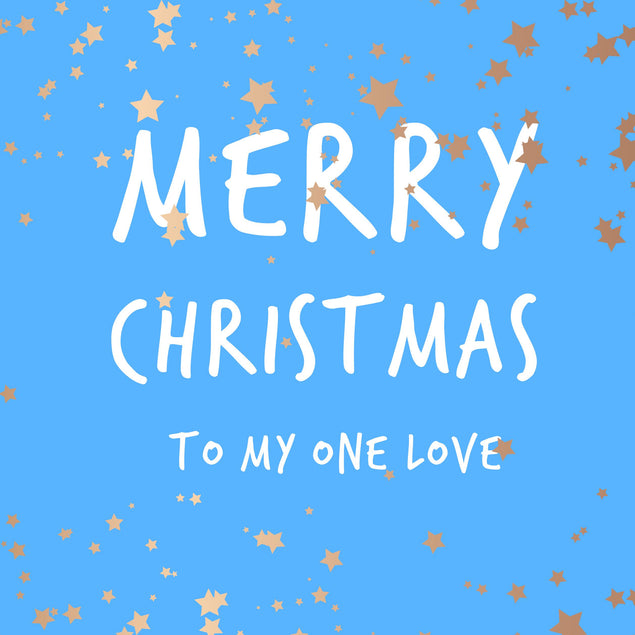 Merry Christmas Love Silver Stars Confetti-exploding Greetings Card