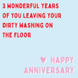 Three Years of Laundry Confetti-exploding Greetings Card