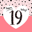 Yippee 19 Today! Birthday Confetti-exploding Greetings Card