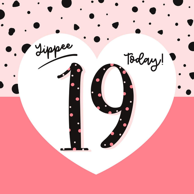 Yippee 19 Today! Birthday Confetti-exploding Greetings Card