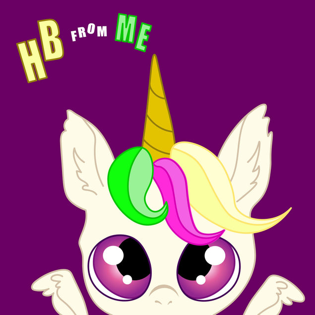 Happy Birthday Unicorn With Wings Confetti-exploding Greetings Card