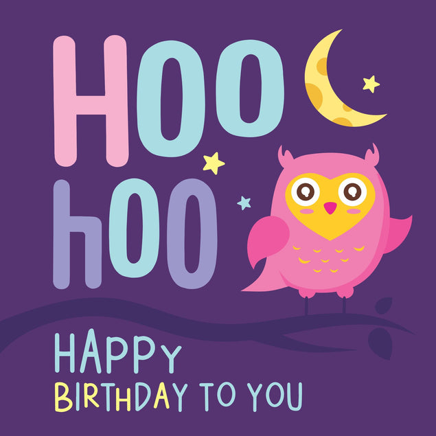 Hoo Hoo Happy Birthday To You Confetti-exploding Greetings Card