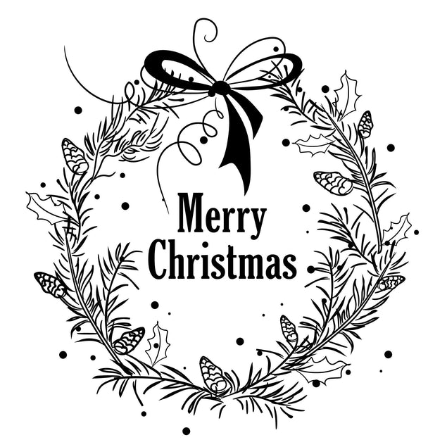 Wreath Merry Christmas Confetti-exploding Greetings Card