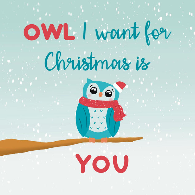 Owl I Want For Christmas Confetti-exploding Greetings Card