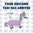 Unicorn Taxi Confetti-exploding Greetings Card