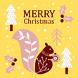 Merry Christmas Scandinavian Squirrel Confetti-exploding Greetings Card