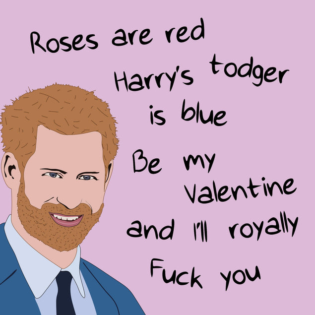 Prince Harry Cheeky Valentine's Day Confetti-exploding Greetings Card