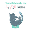Happy Birthday Cat You'll Always Be My Little Kitten Confetti-exploding Greetings Card