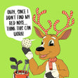 Merry Christmas Funny Deer Golf Confetti-exploding Greetings Card