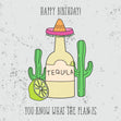 Happy Birthday Tequila Confetti-exploding Greetings Card