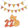 Birthday Cat 22 Confetti-exploding Greetings Card
