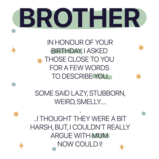 Can't Argue With Mum Brother Birthday Confetti-exploding Greetings Card
