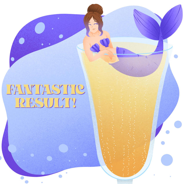 Mermaid In Champagne Fantastic Result Confetti-exploding Greetings Card