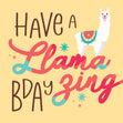 Have A Llamazing Birthday Confetti-exploding Greetings Card