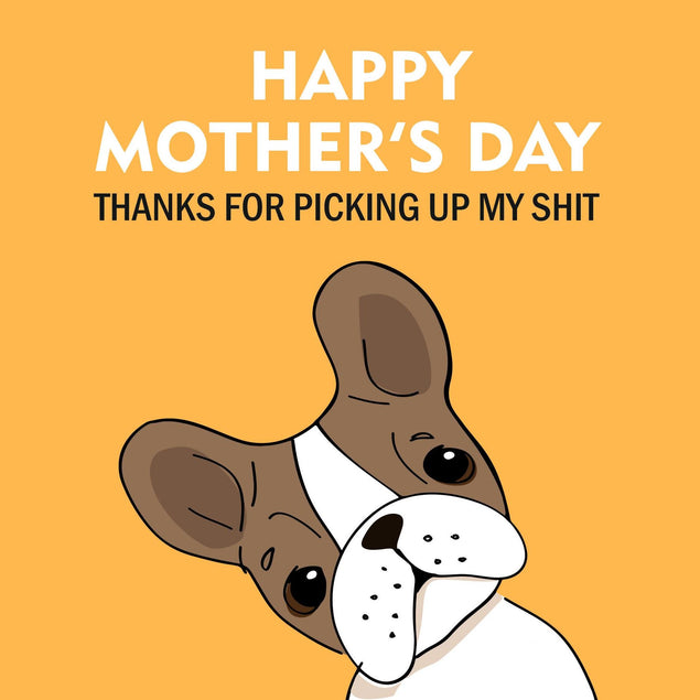 Thanks For Picking Up My Shit French Bulldog Confetti-exploding Greetings Card