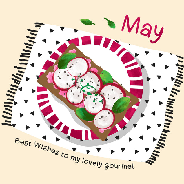 May Best Wishes Gourmet Confetti-exploding Greetings Card