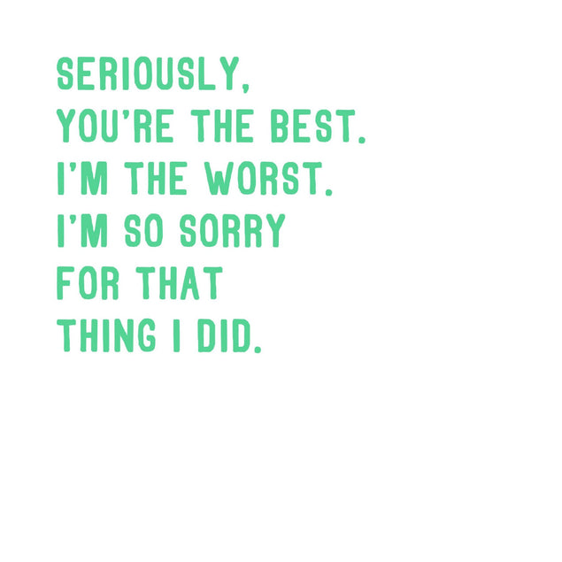 I'm The Worst Sorry Confetti-exploding Greetings Card