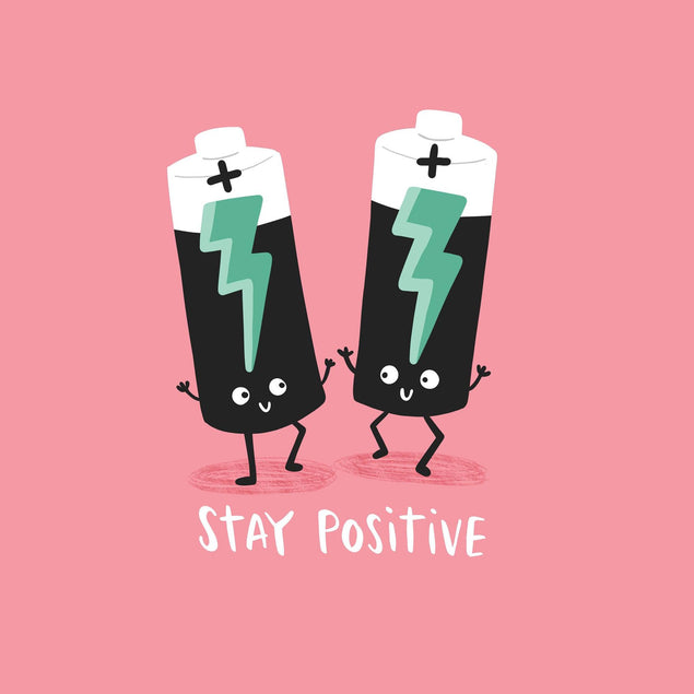 Stay Positive Confetti-exploding Greetings Card