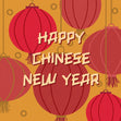 Happy Chinese New Year Traditional Lights Confetti-exploding Greetings Card