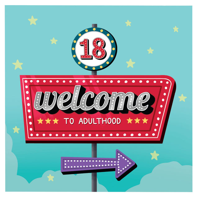 Happy 18th Birthday Welcome To Adulthood Confetti-exploding Greetings Card