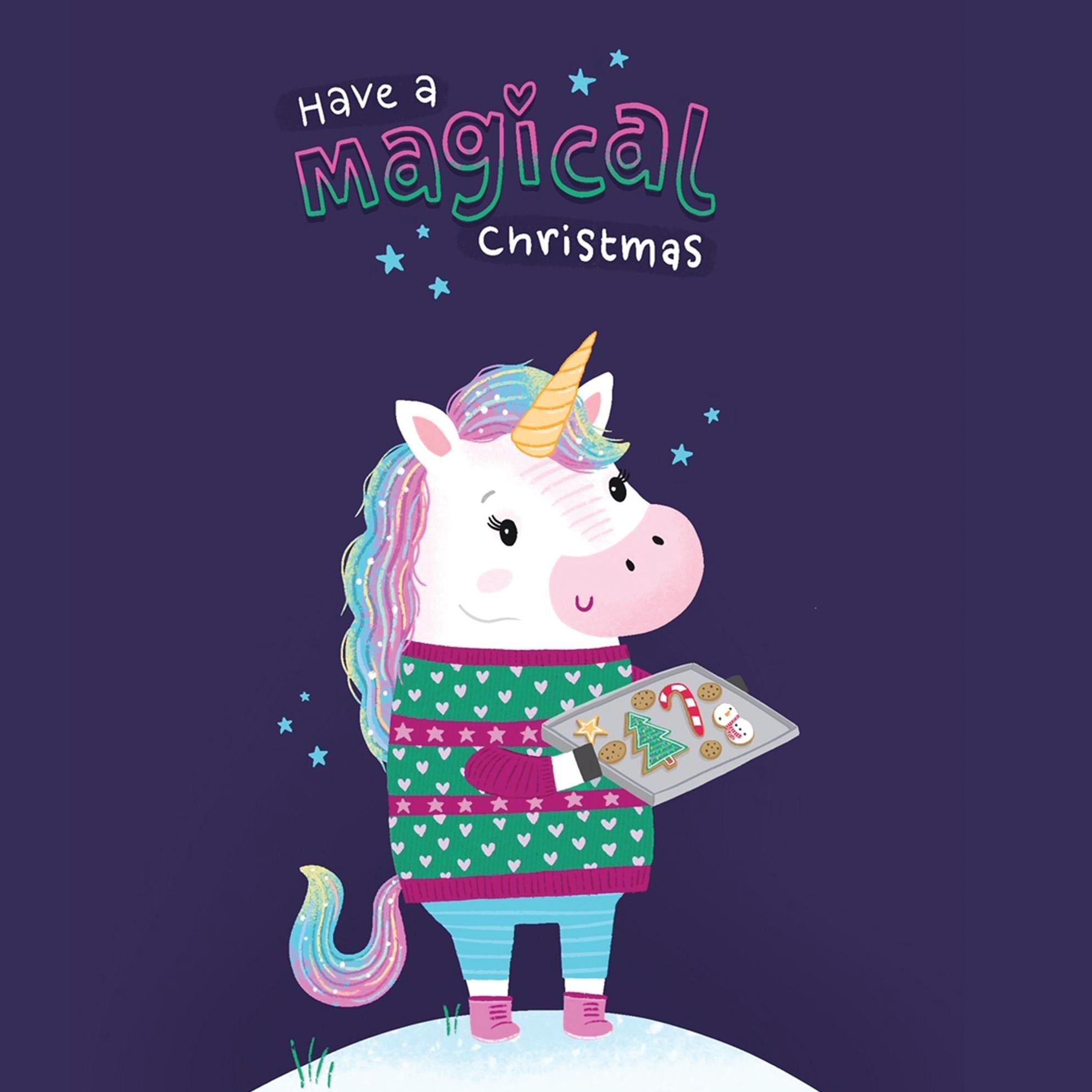 Magical Christmas Unicorn Confetti-exploding Greetings Card – Boomf