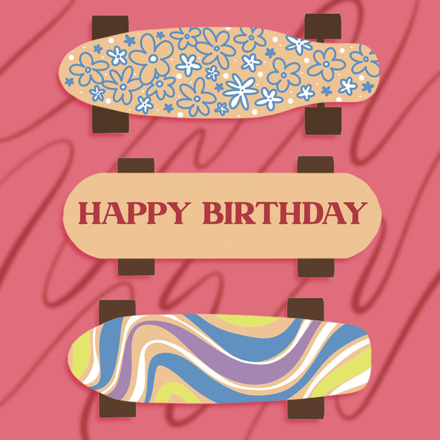 Happy Birthday Banana Boards Confetti-exploding Greetings Card