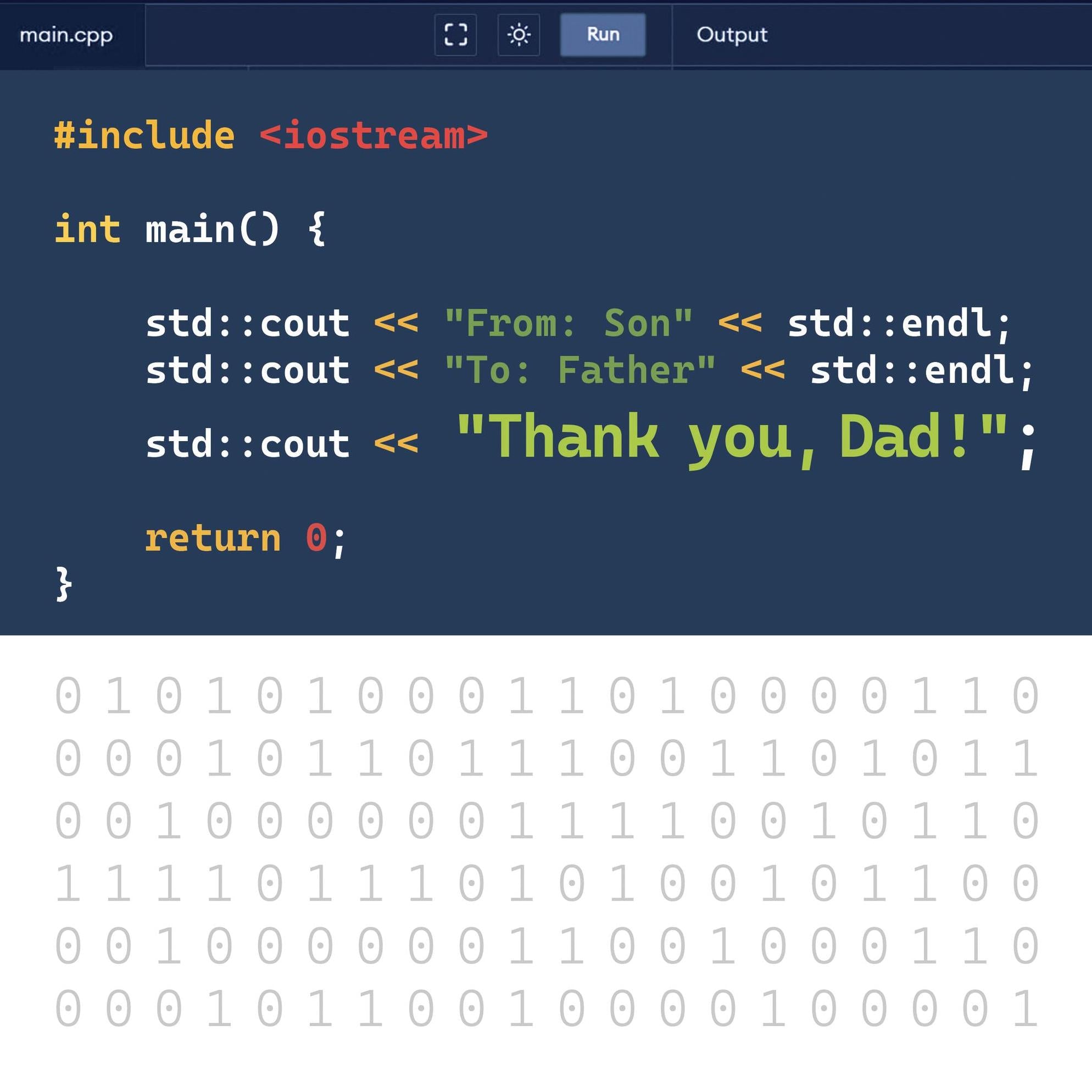 Thank You Dad Code Confetti-exploding Greetings Card – Boomf