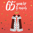 65 Years Of Majesty Confetti-exploding Greetings Card