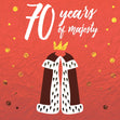 70 Years Of Majesty Confetti-exploding Greetings Card