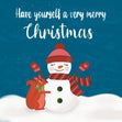 Snowman Christmas Confetti-exploding Greetings Card
