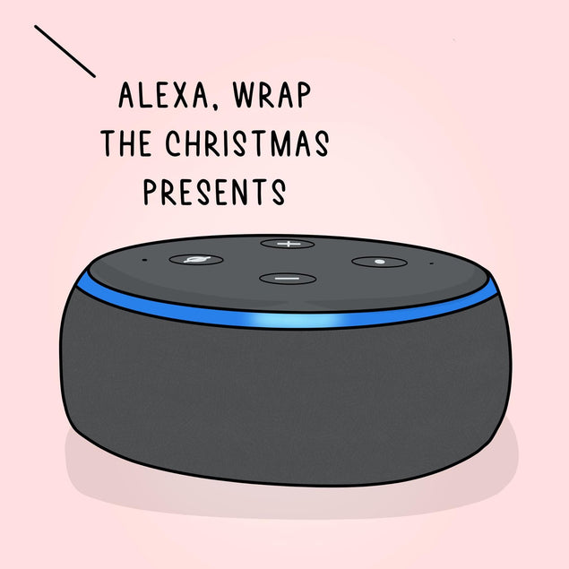 Alexa Christmas Confetti-exploding Greetings Card