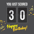 Happy 30th Birthday Football Score Confetti-exploding Greetings Card