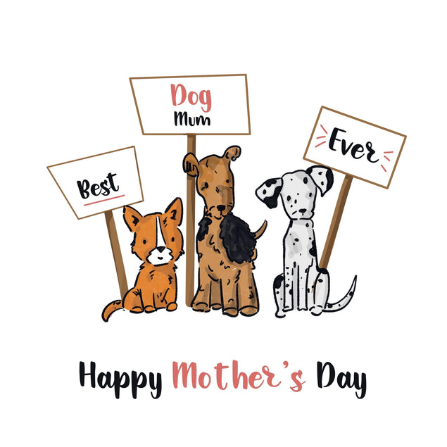 Best Dog Mum Ever Dog Friends Mother's Day Confetti-exploding Greetings Card