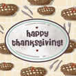 Happy Thanksgiving Tasty Pies Confetti-exploding Greetings Card